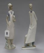 A pair of Lladro figures, Doctor and Nurse