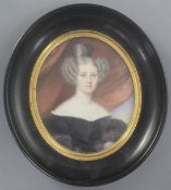 Early 19th century English Schooloil on ivoryMiniature of Mary Lady Price (1751-1773)3.75 x 3in.