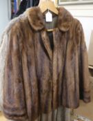 A brown mink jacket