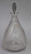 A Rene Lalique Marie Brizard carafe or decanter and stopper, moulded mark 'R. Lalique' engraved