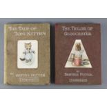 Beatrix Potter, The Tale of Tom Kitten (1907), 1st edition, and The Tailor of Gloucester, an early