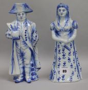 A pair of French faience jugs of Emperor Napoleon and Empress Josephine, c.1900.