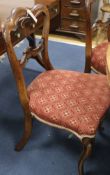 A set of seven Victorian rosewood dining chairs
