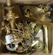 A box of mixed brass