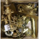 A box of mixed brass