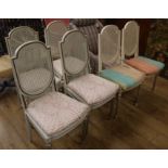 Six small dining chairs