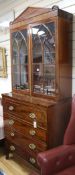 A Regency mahogany secretaire bookcase W.91cm