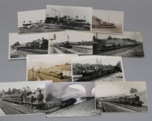 A postcard collection, comprising railway history, mainly L & NW (180+ black & white, inc Real