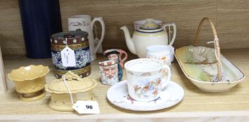 A collection of Royal Doulton and other wares, including a tobacco jar and cover by Florrie Jones,