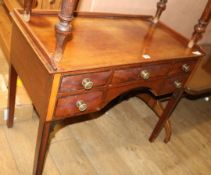 A mahogany kneehole desk, W.90cm