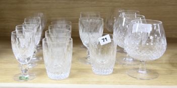 A collection of Waterford Colleen pattern glassware