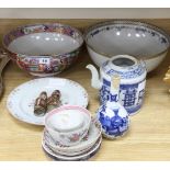 A collection of Chinese export ceramics, etc.