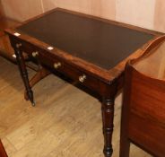 A Victorian rosewood writing table, W.100cm