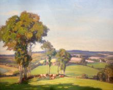 Augustus William Enness (1876-1948)oil on canvasCattle in an open landscapesigned25 x 30in.