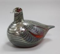 A Venetian glass bird