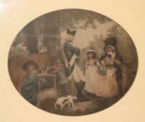 After George Morland, pair of coloured prints, 27 x 33cm