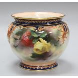 A Royal Worcester Hadley ware jardiniere