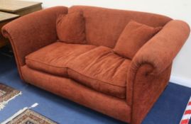 A two seater upholstered Chesterfield W.165cm