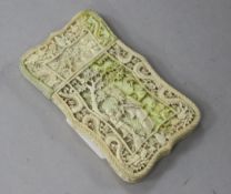 A Chinese ivory card case