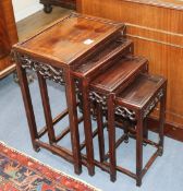 A quartetto of Chinese hardwood tables, H.67cm