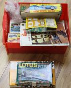 Eight Merit Superkit 1/24 scale models and an Airfix Kit Series 2, all boxed (10) and other toy