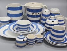 A quantity of blue and white T.G. Green Cornish wares