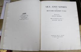 Kipling, Rudyard - Sea and Sussex, 1 of 150 large paper copies, signed by the author, illustrated by