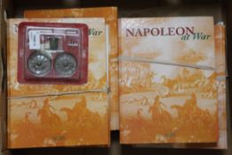 Del Prado 'Napoleon at War' series, with 98 (of 100) diecast military figures in blister packs,