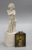 A composition figure of napoleon and a printed miniature