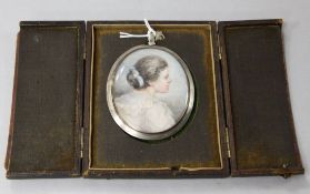 A silver framed miniature