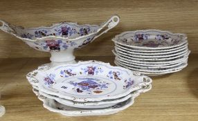 A Ridgway stone china part dessert set