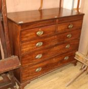 A George III mahogany chest of drawers, W.119cm