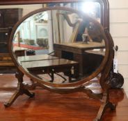 A Georgian design mahogany skeleton framed dressing mirror