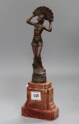 A Deco spelter dancer