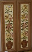 Two framed Victorian tiled panels