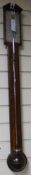 A George III mahogany stick barometer, H.95cm