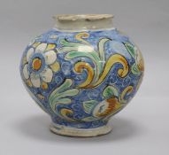 An 18th century Italian maiolica jar