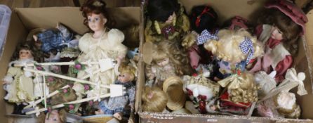 A quantity of dolls