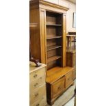 An Edwardian mahogany open bookcase, H.214cm