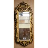 A gilt framed wall mirror, H.82cm