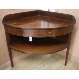 A 19th century mahogany corner washstand of large proportions, H.108cm