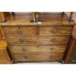 A mahogany chest of drawers, W.111cm