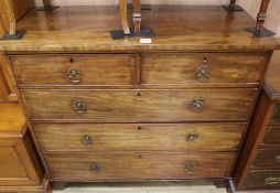 A mahogany chest of drawers, W.111cm