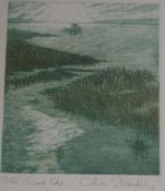 Gillian Stroudley, etching and aquatint, "The Flood Tide", 20 x 17cm