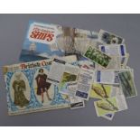 A quantity of cigarette cards, etc