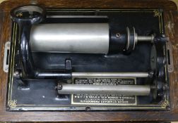 An Edison standard phonograph, sound box lacking