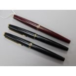 Three Mont Blanc pens