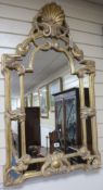 A reproduction gilt framed wall mirror, H.110cm