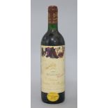 One bottle of Chateau Mouton Rothschild, 1992, level base neck.