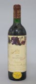 One bottle of Chateau Mouton Rothschild, 1992, level base neck.